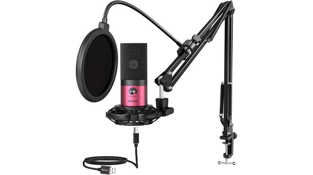podcast microphone with accessories