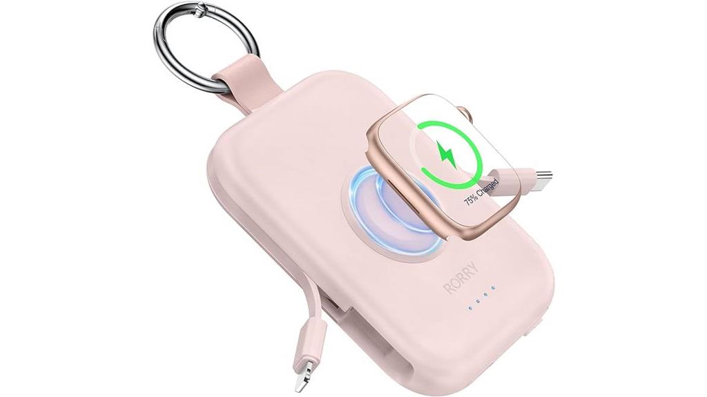 portable charger with cables