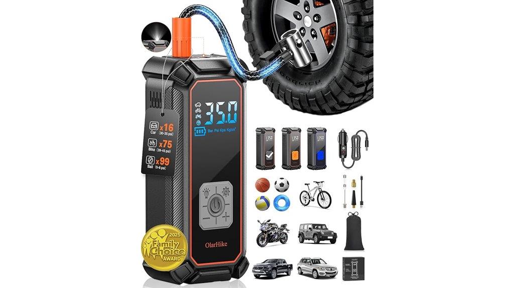 portable cordless tire inflator