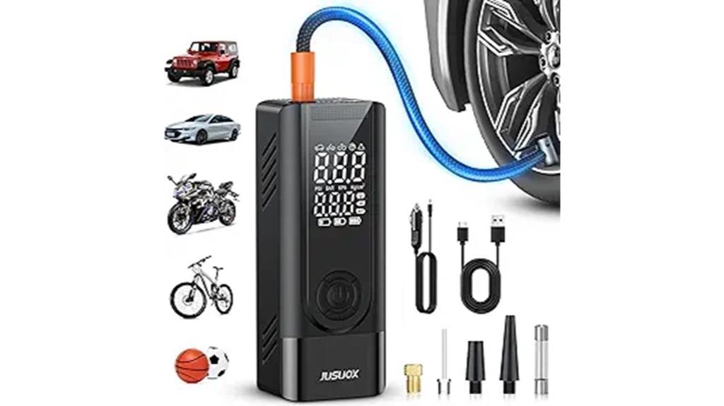 portable tire inflator gauge