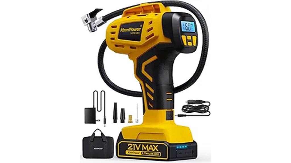 rechargeable 21v tire inflator