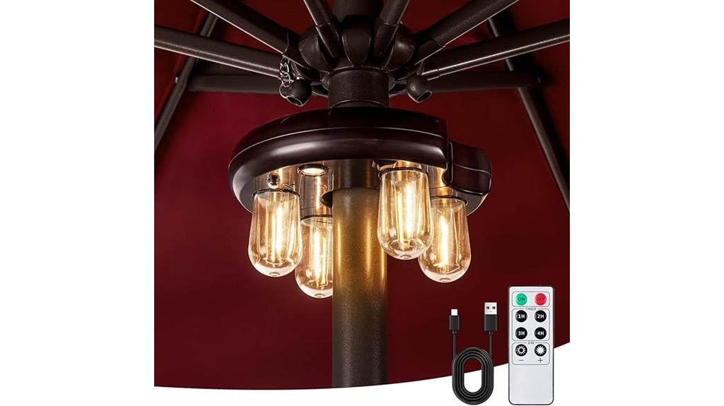 remote controlled patio umbrella light
