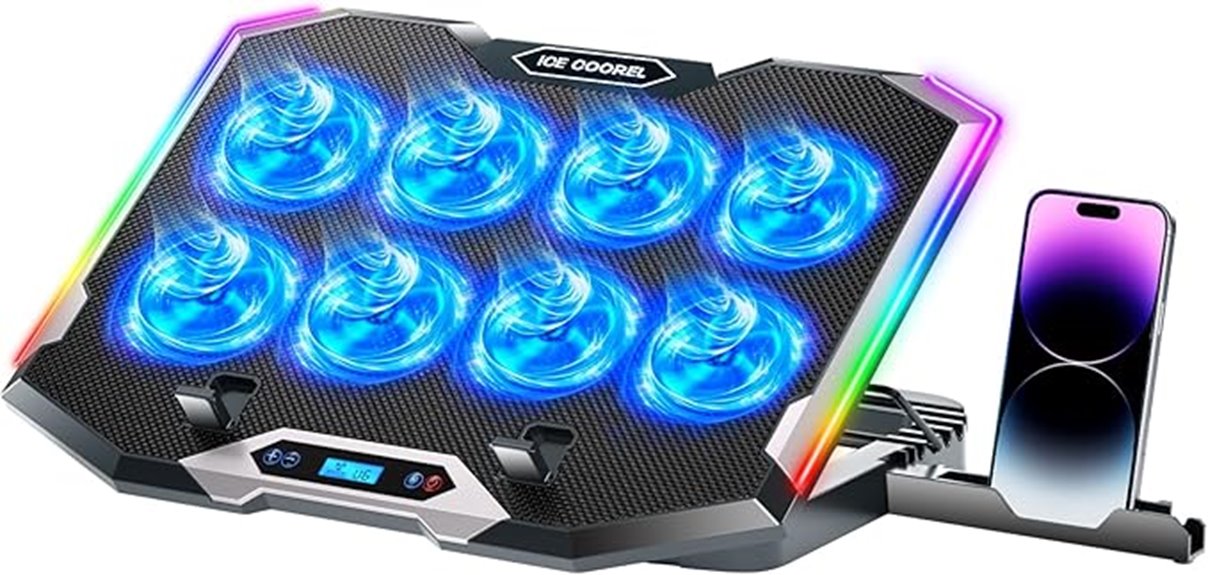 rgb cooling pad with fans