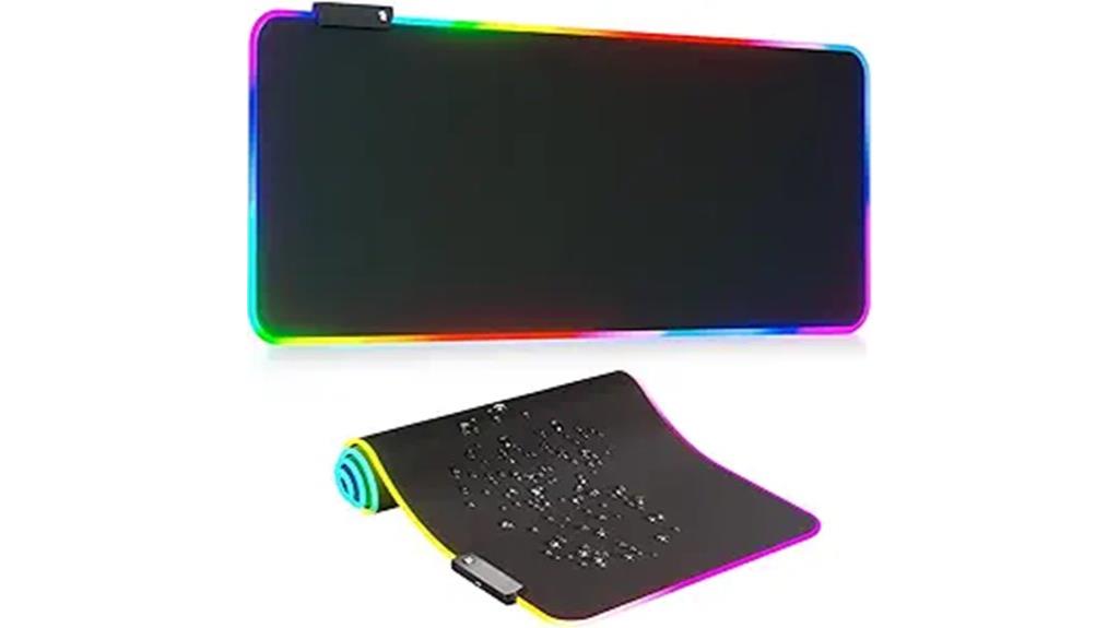 rgb led large mouse pad