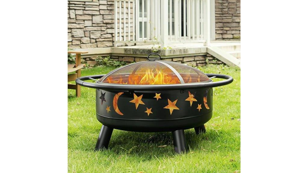 round fire pit set