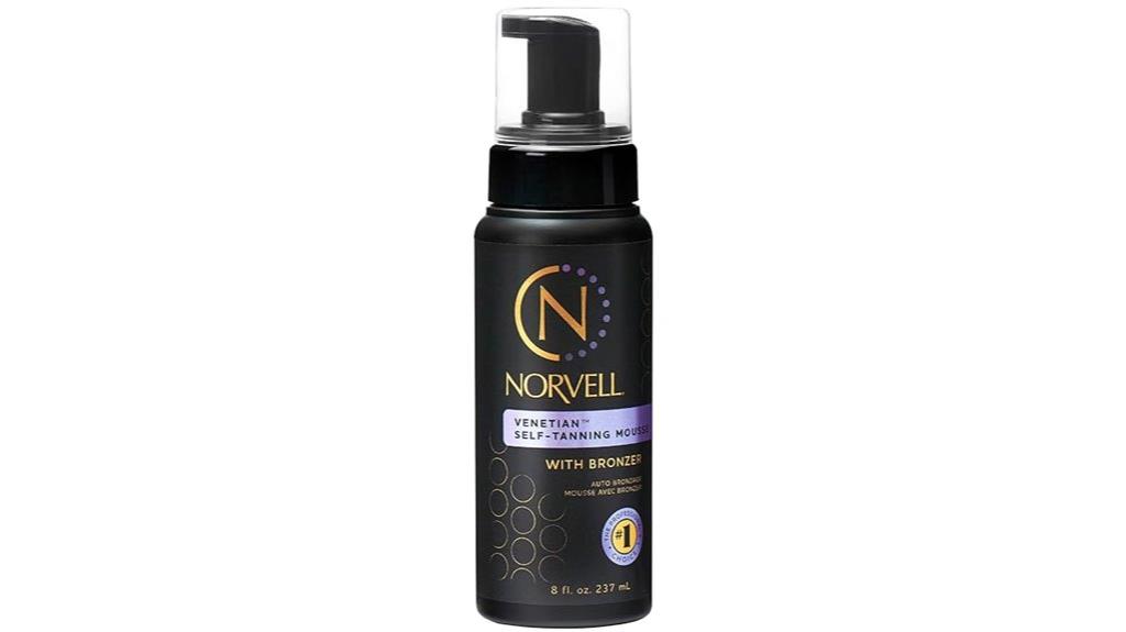 self tanner mousse with bronzer