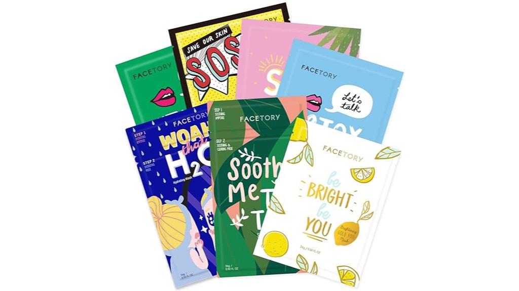 seven piece facial mask set