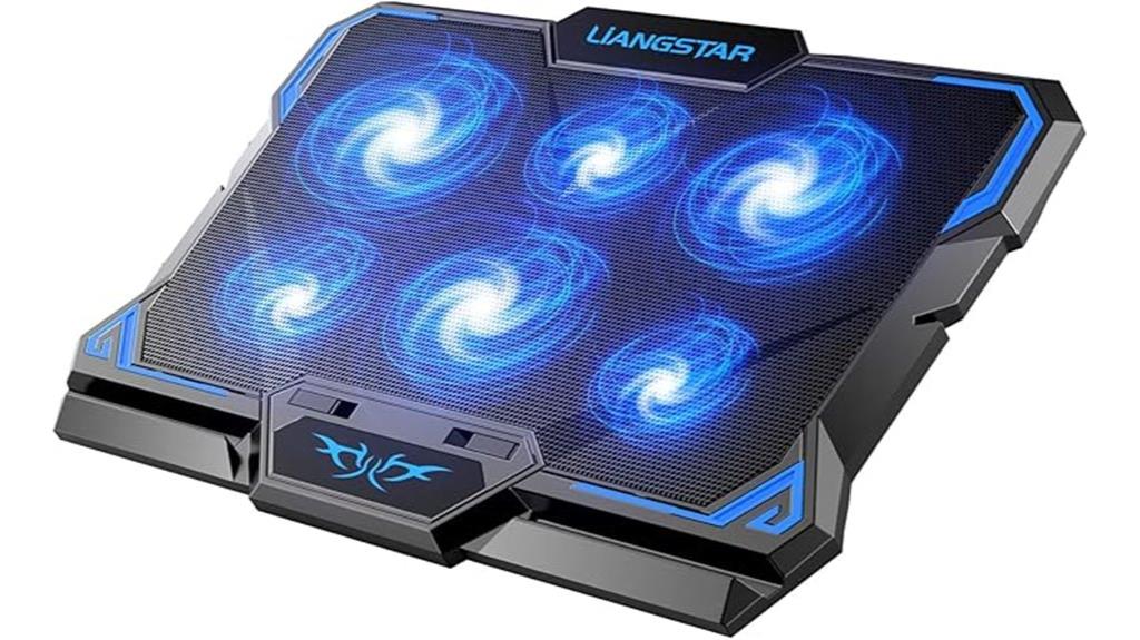 six fan laptop cooling pad