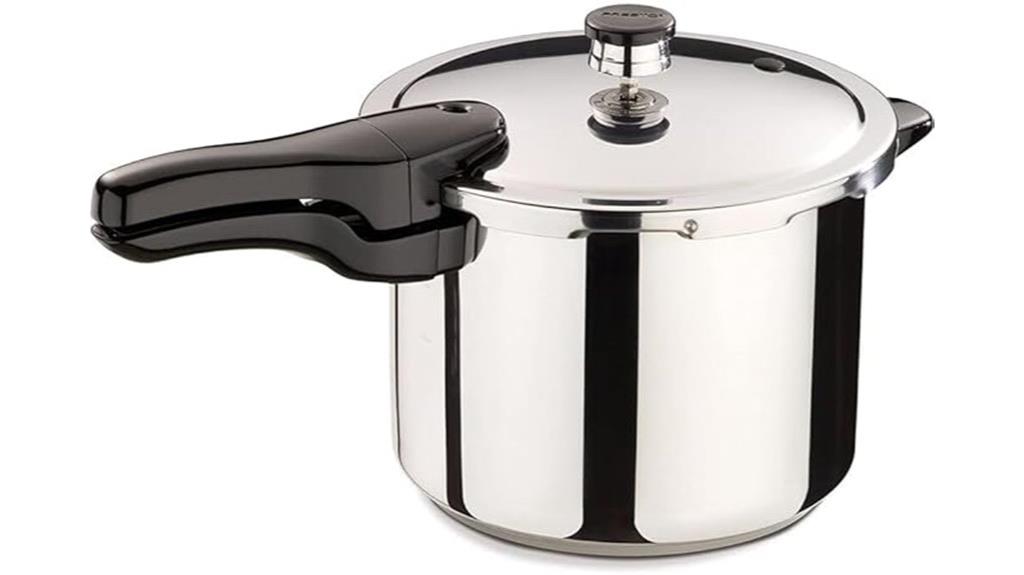 six quart stainless steel pressure cooker