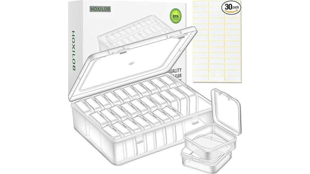 small clear plastic storage
