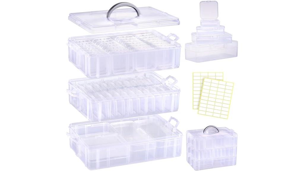 small plastic bead containers