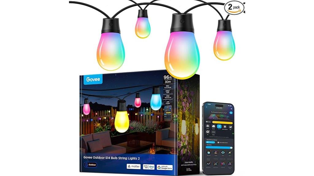 smart outdoor string lighting