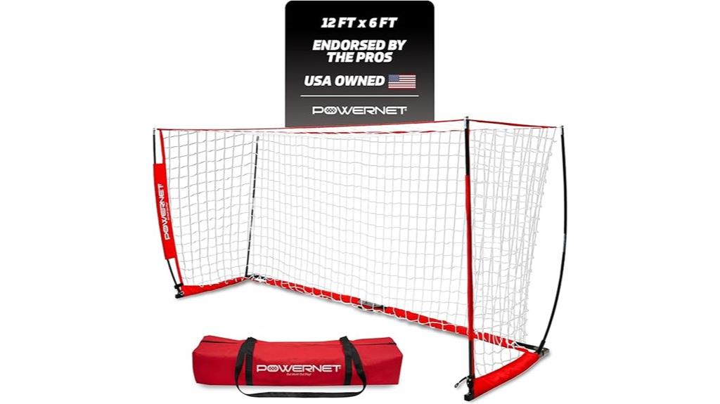 soccer goal with bag