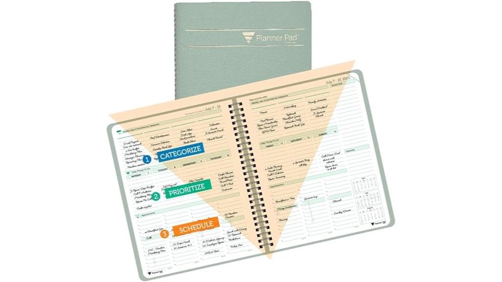 spiral bound 12 month planner