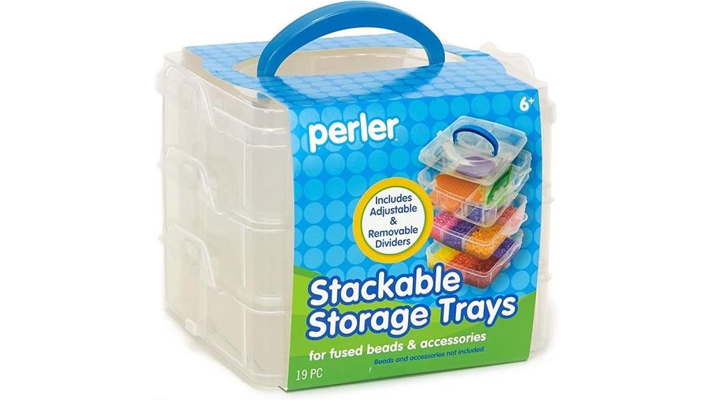 stackable bead storage containers