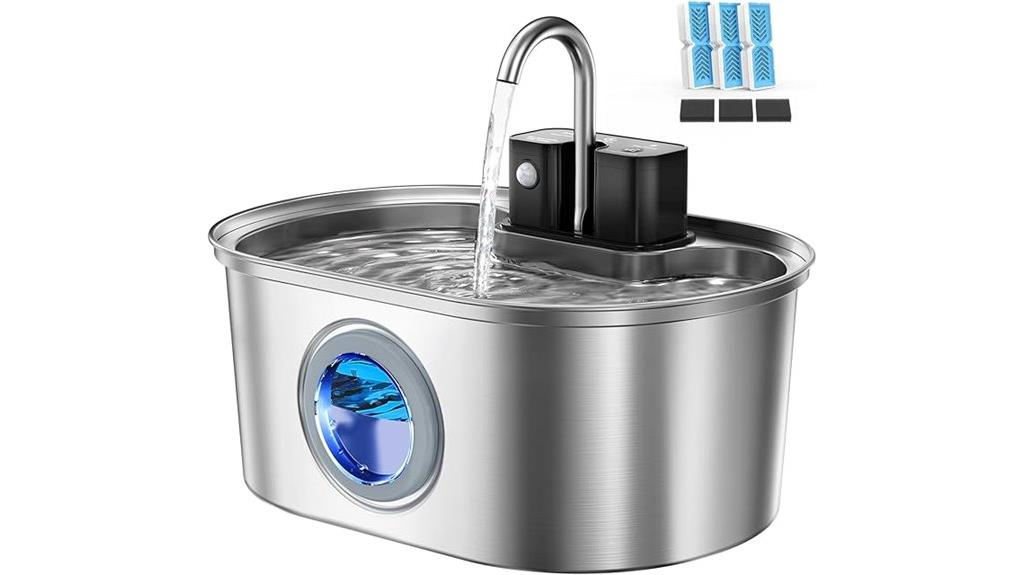 stainless steel pet water fountain
