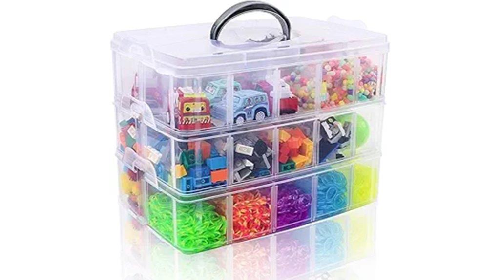 three tier stackable storage