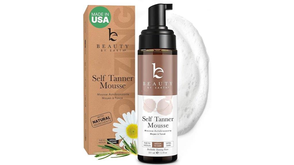 usa made natural self tanner