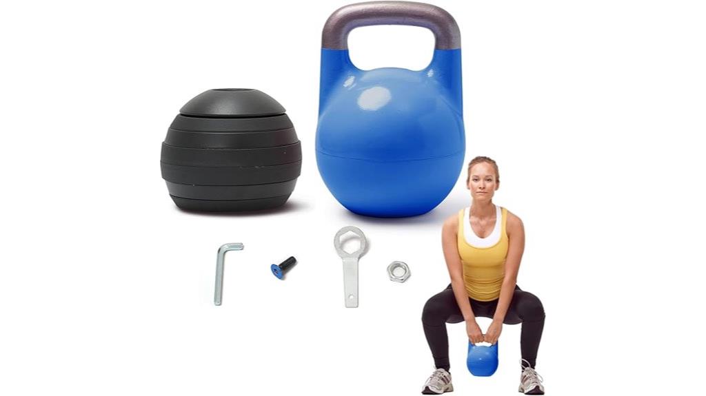 variety of kettlebell weights