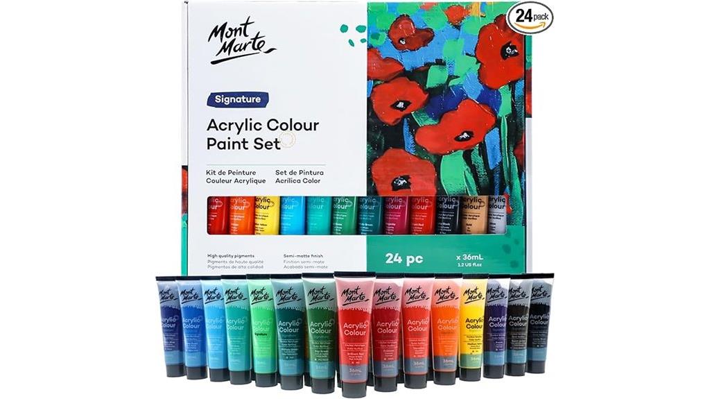 vibrant 24 color acrylic set