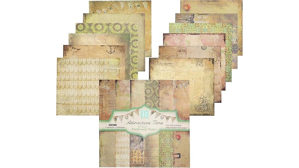 vintage 12x12 scrapbook sheets