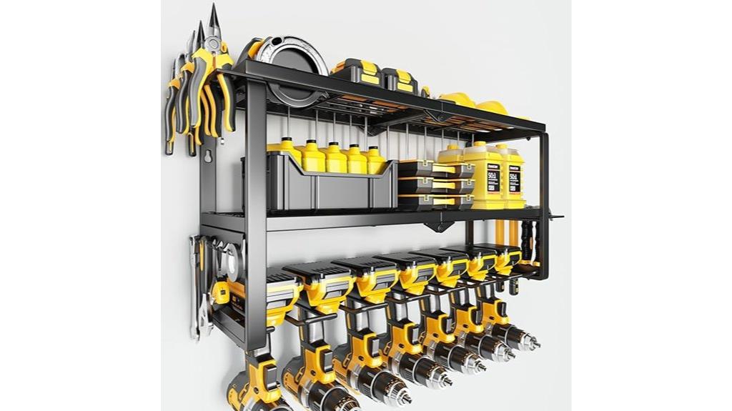 wall mounted power tool rack