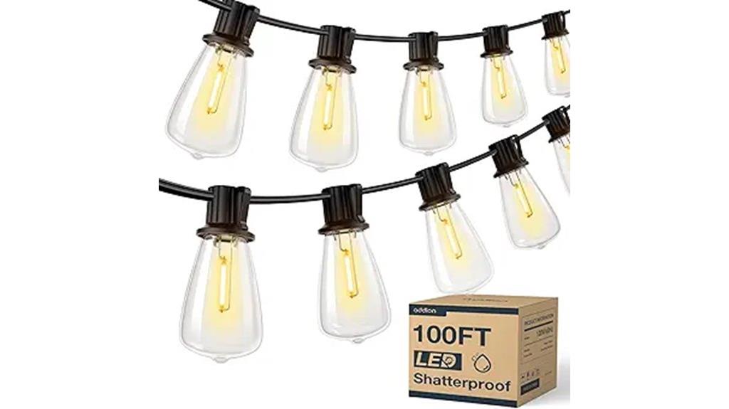 weatherproof 100ft string lights