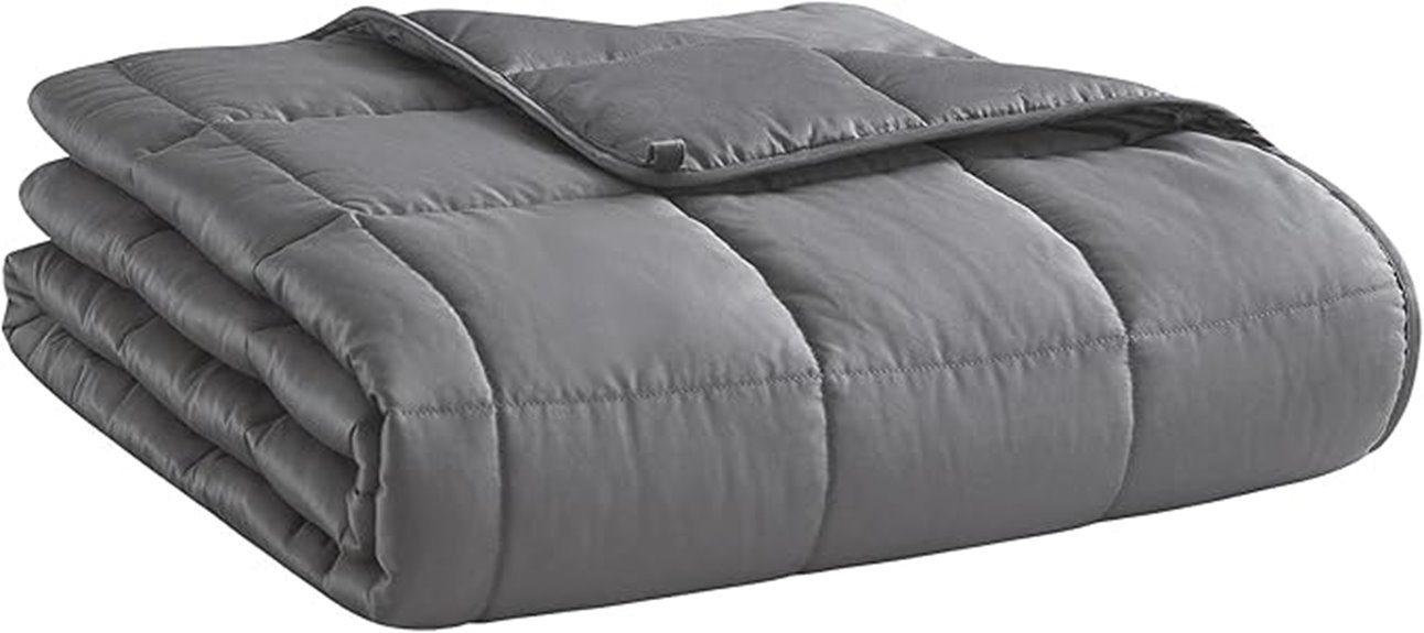 weighted grey adult blanket