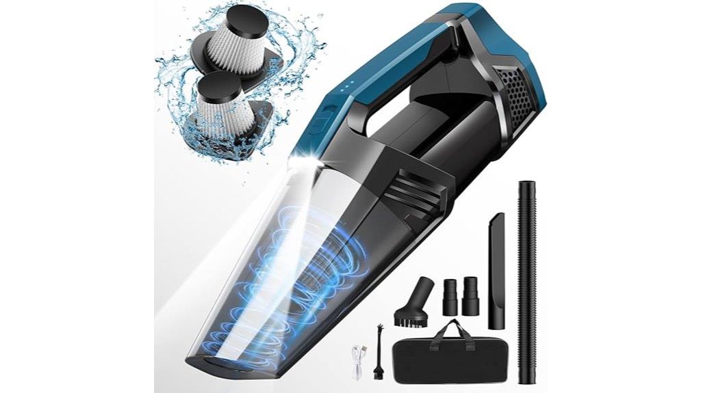 wireless car vacuum with led