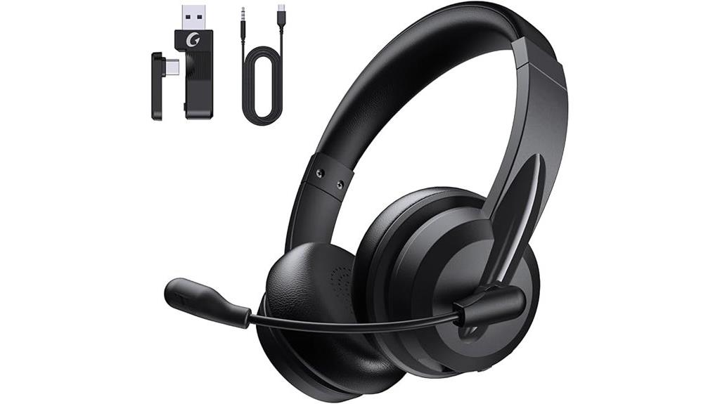 wireless work headset with ai noise cancellation