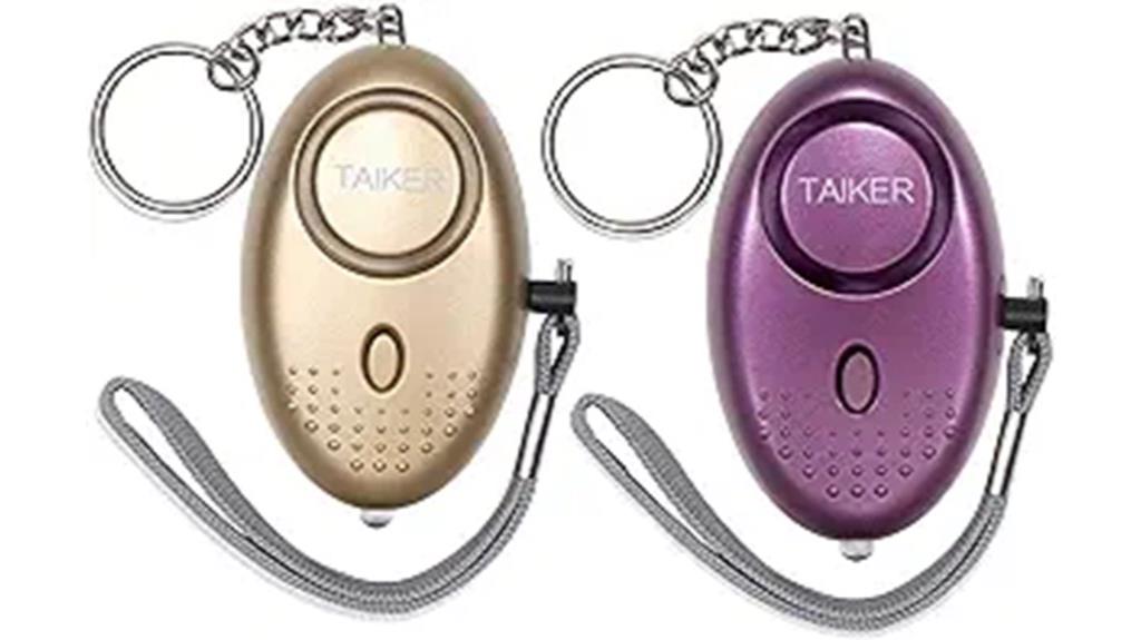 women s 140db alarm keychains