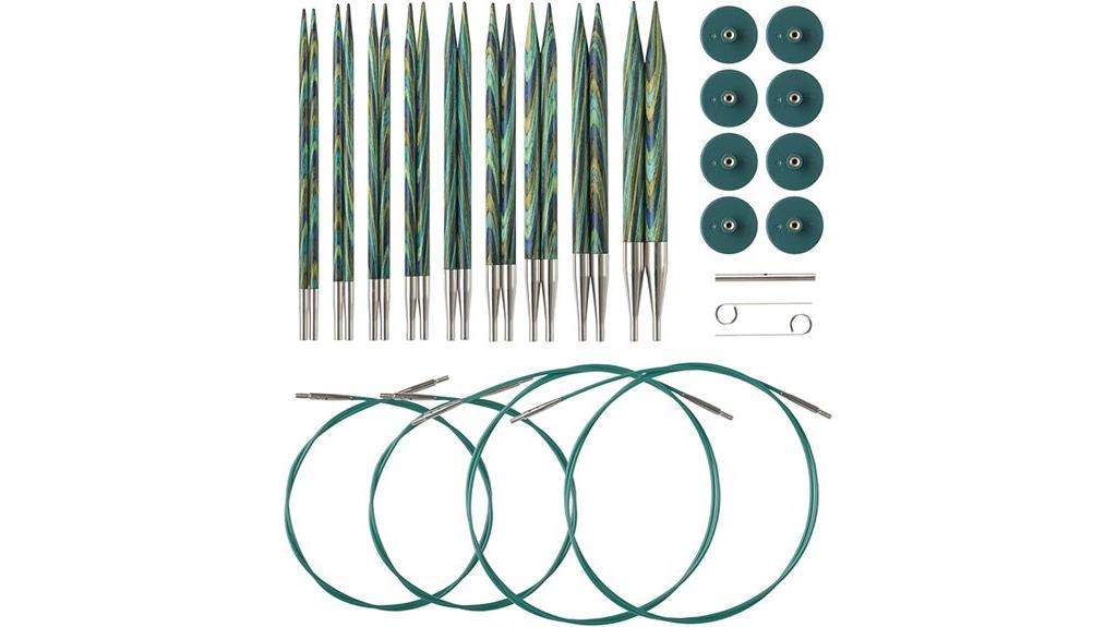 wooden interchangeable needle set