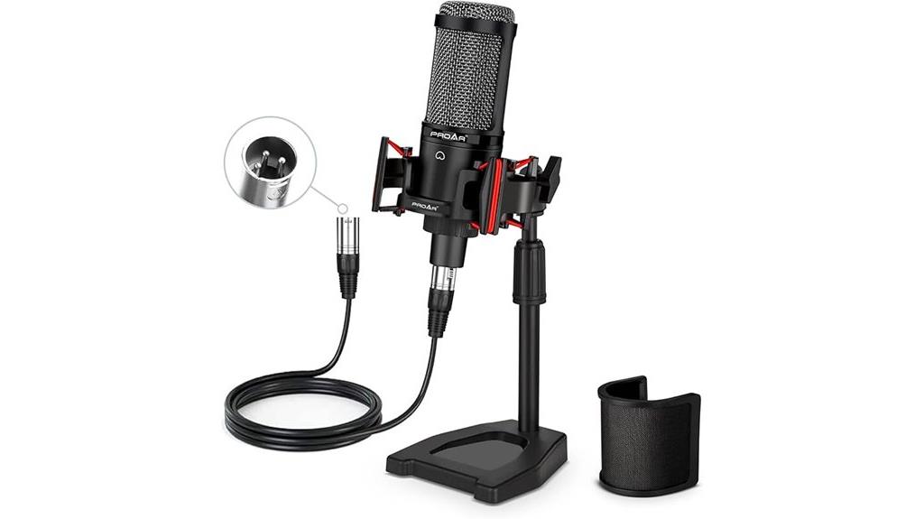 xlr microphone with stand