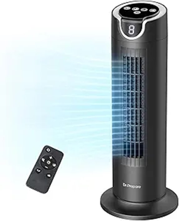 DR.PREPARE 16-Inch Bladeless Tower Fan with Remote