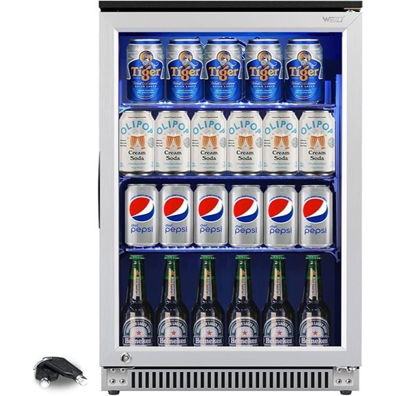 Weili 20-Inch Beverage Cooler with Lock