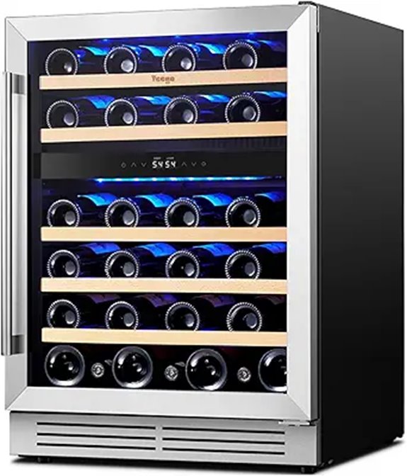 Yeego 24-Inch Dual Zone Wine Cooler Refrigerator