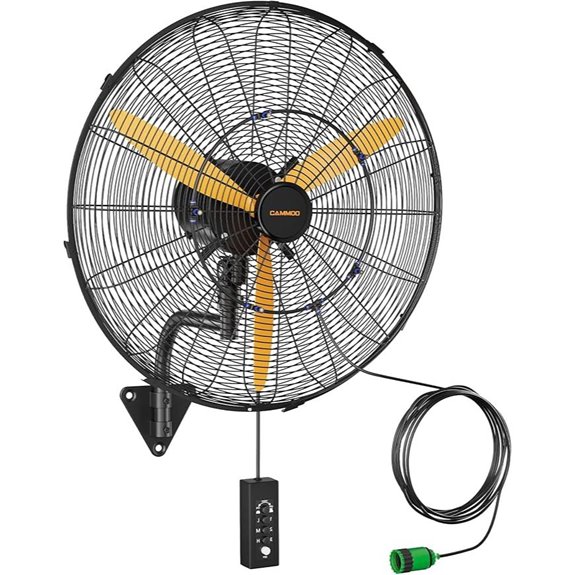 24-Inch Oscillating Wall Mount Fan with Remote