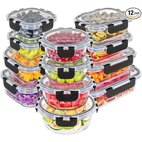Magic Mill 24pc Borosilicate Food Storage Containers