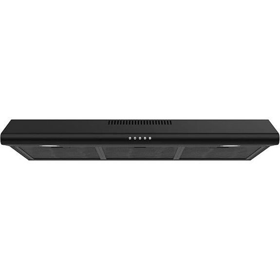 FIREGAS 36-Inch Black Under Cabinet Range Hood
