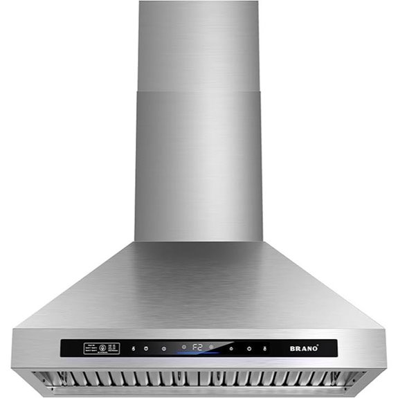 36-Inch Wall Mount Range Hood with Touch Control