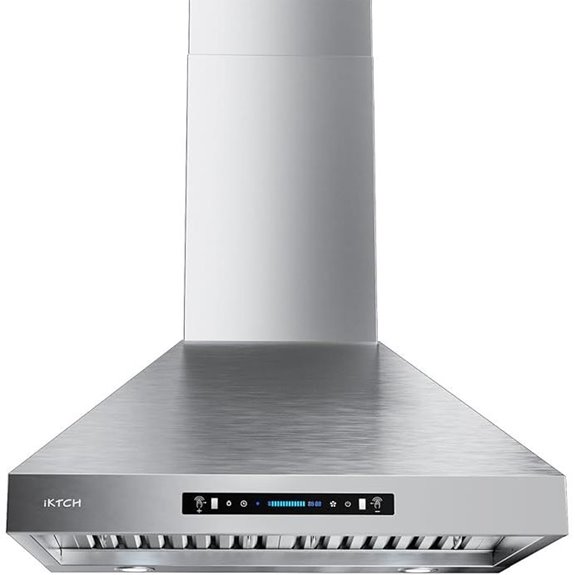 IKTCH 36-inch Wall Mount Range Hood with Lights