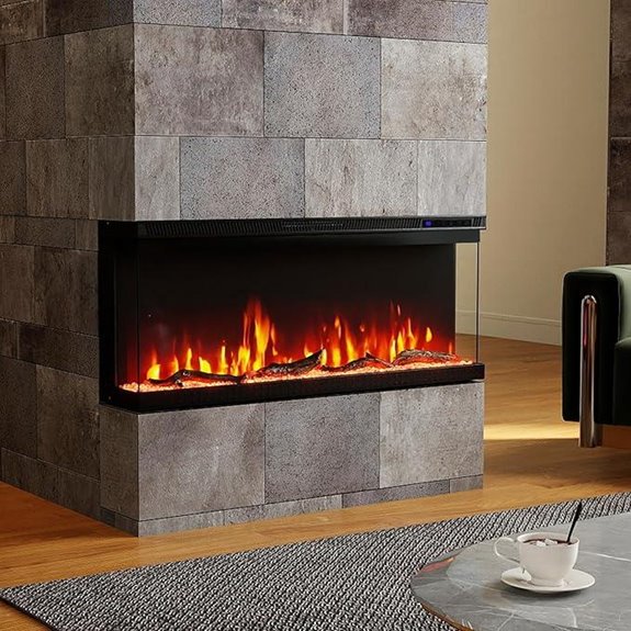 Costway 40-inch Electric Fireplace Insert with Adjustable Settings