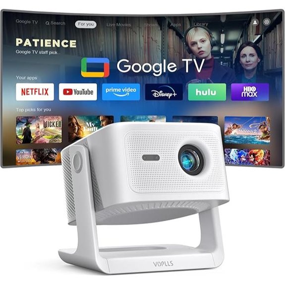 VOPLLS 4K Smart Projector with WiFi and Bluetooth