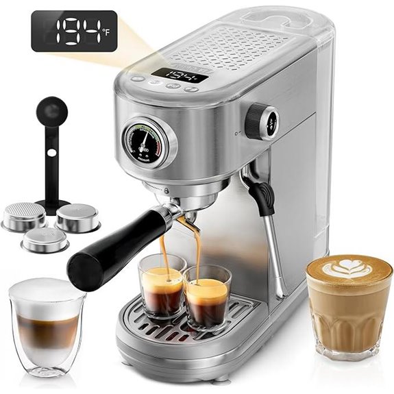 HIBREW H10B 51mm Espresso Machine with Adjustable Features