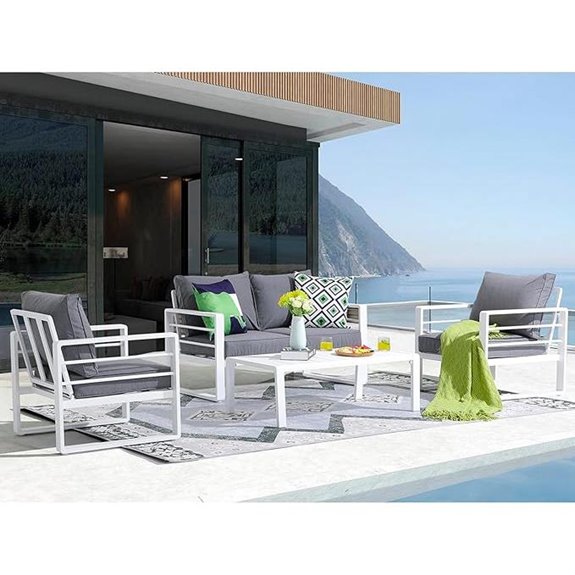 Patiorama 4-Piece Aluminum Patio Furniture Set