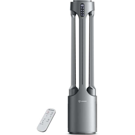 AIRMATE Bladeless Tower Fan Air Purifier (Silver)