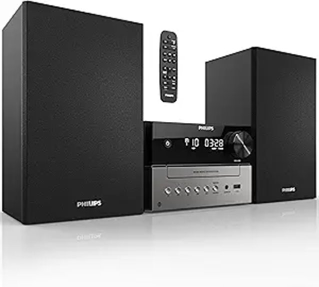 Philips Bluetooth Home Stereo System with CD and FM