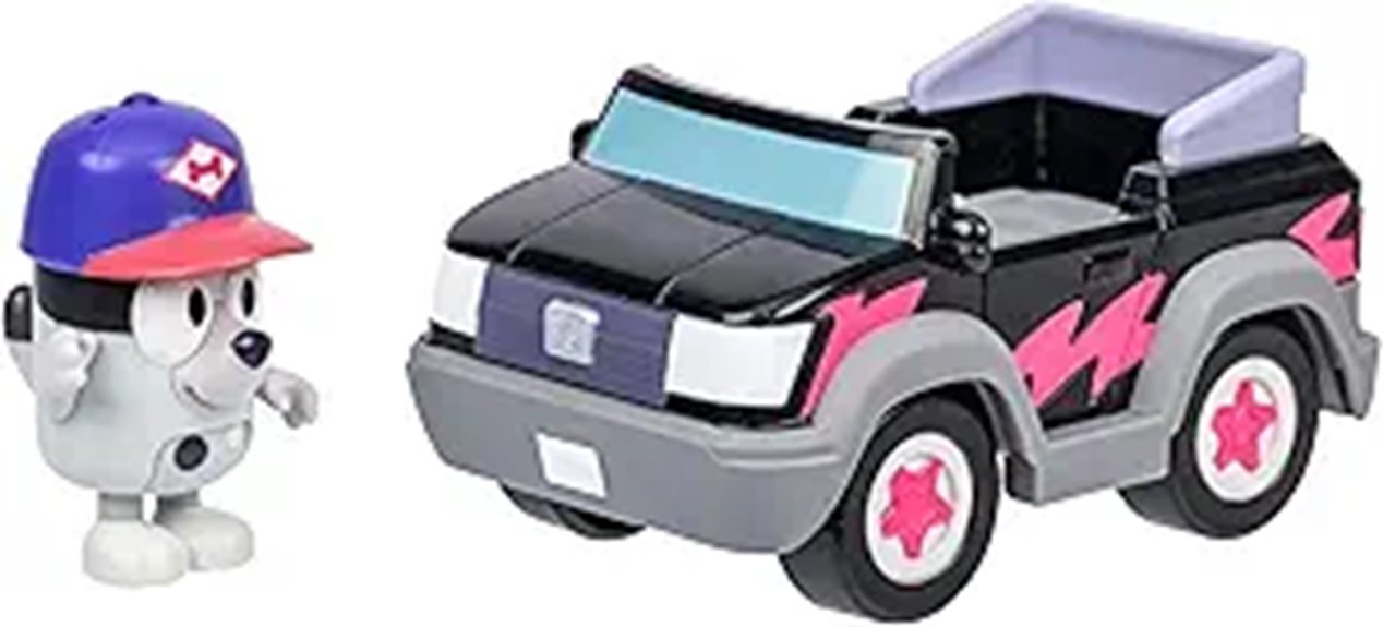 Bluey Pizza Toy Car with Muffin Figurine for Toddlers