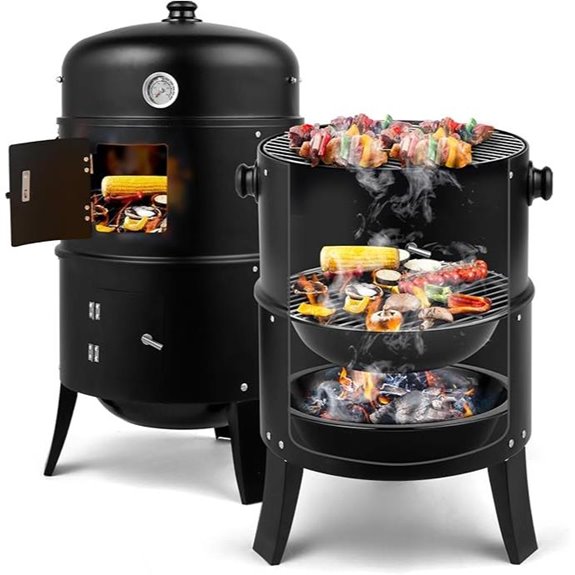 Outvita 17 Charcoal BBQ Smoker & Grill