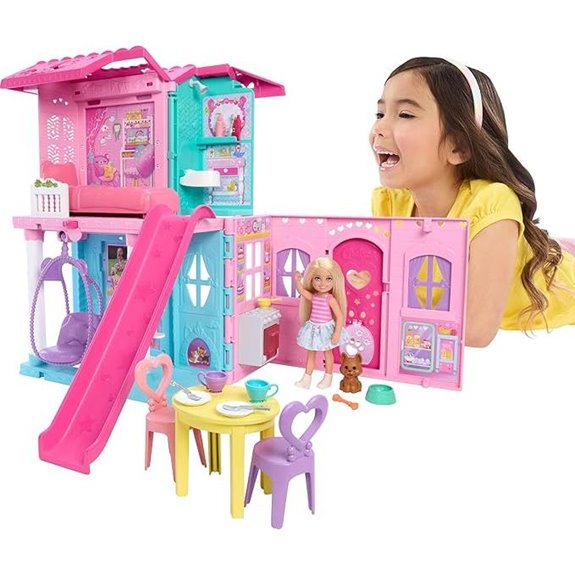 Barbie Chelsea Dollhouse with Accessories & Play Areas